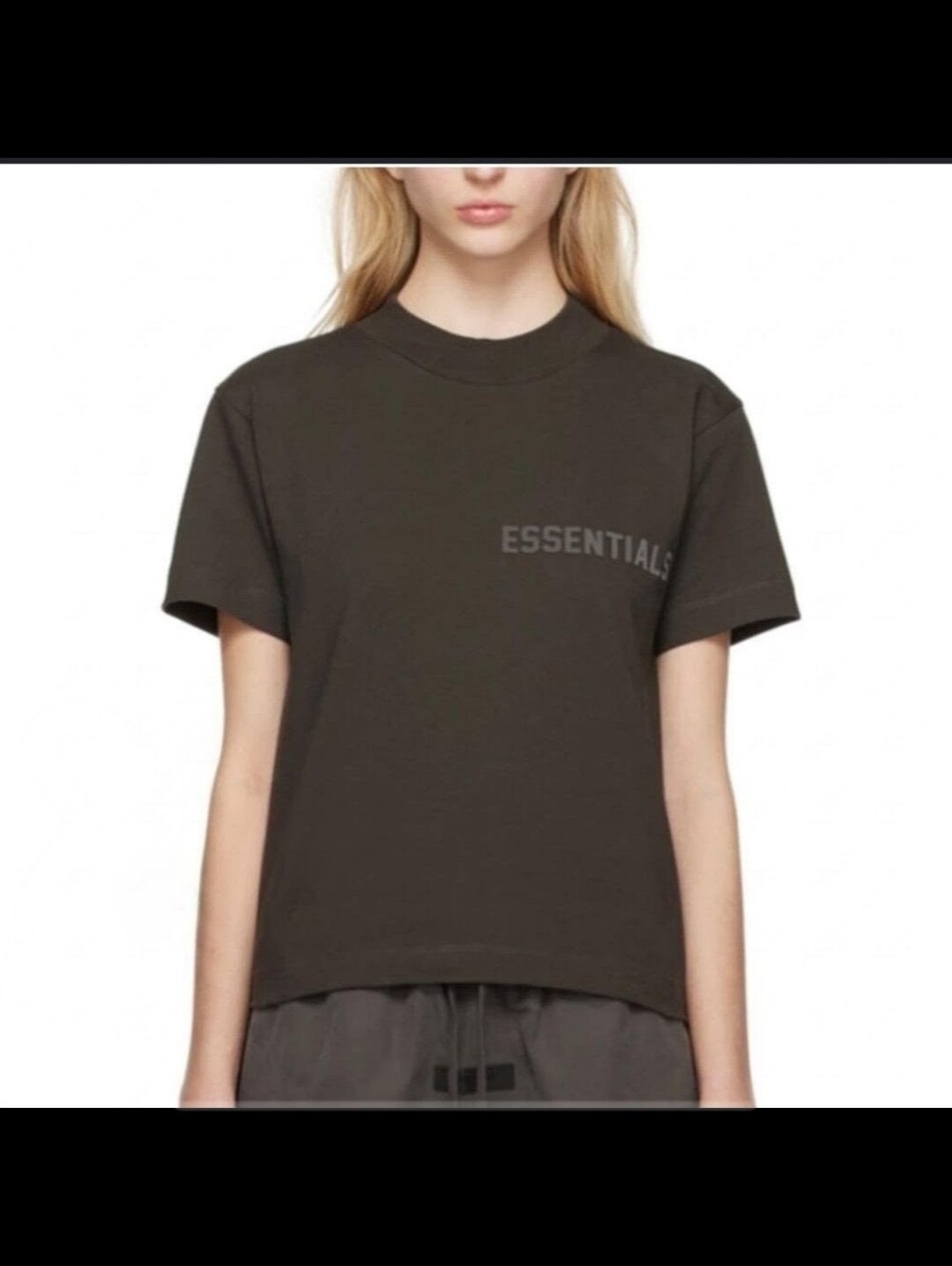 Fear of God Essentials Gray Crewneck T-Shirt